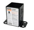 Simpson Strong-Tie FPBB44 Post Base, 4 x 4 in Post, 12 ga Gauge, Steel, Black, Powder-Coated