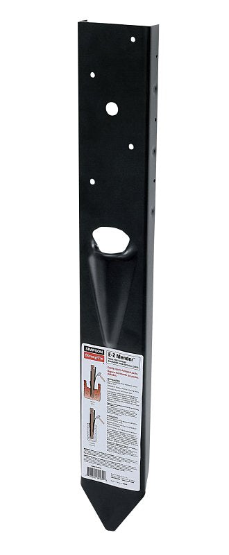 Simpson Strong-Tie E-Z Mender FPBM44E Fence Post Repair Bracket, 12 ga Gauge, Steel, Powder-Coated, Screw Mounting, Pack of 6