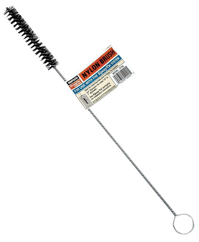 Simpson Strong-Tie ETB Series ETB6 Hole Cleaning Brush, 4 in L Brush, 16 in OAL, Nylon Bristle