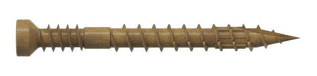 Simpson Strong-Tie FT07112R100 Screw, #7 Thread, 1-1/2 in L, Serrated Thread, Trim Head, 6-Lobe Drive, 100/PK
