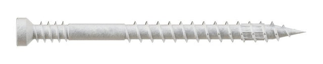 Simpson Strong-Tie FT07200R100W Screw, #7 Thread, 2 in L, Serrated Thread, Trim Head, 6-Lobe Drive, Saw Tooth Point