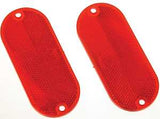 Hy-Ko CORB-7R Carded Reflector, Press-On Mounting, Red Reflector, 9.63 in L Post