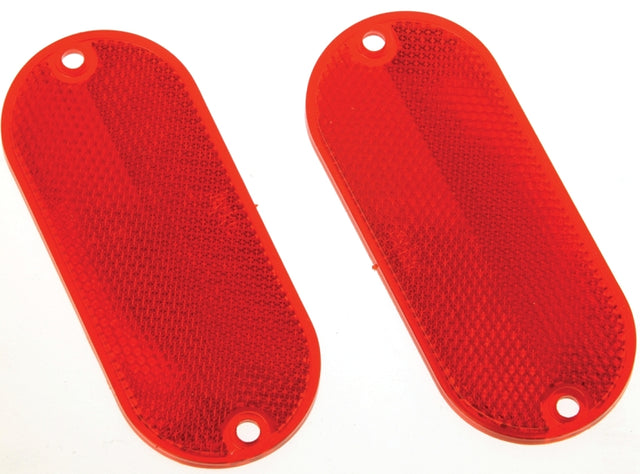 Hy-Ko CORB-7R Carded Reflector, Press-On Mounting, Red Reflector, 9.63 in L Post