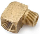 Anderson Metals 756116-04 Street Pipe Elbow, 1/4 in, FIP x MIP, 90 deg Angle, Brass, Rough, 1000 psi Pressure