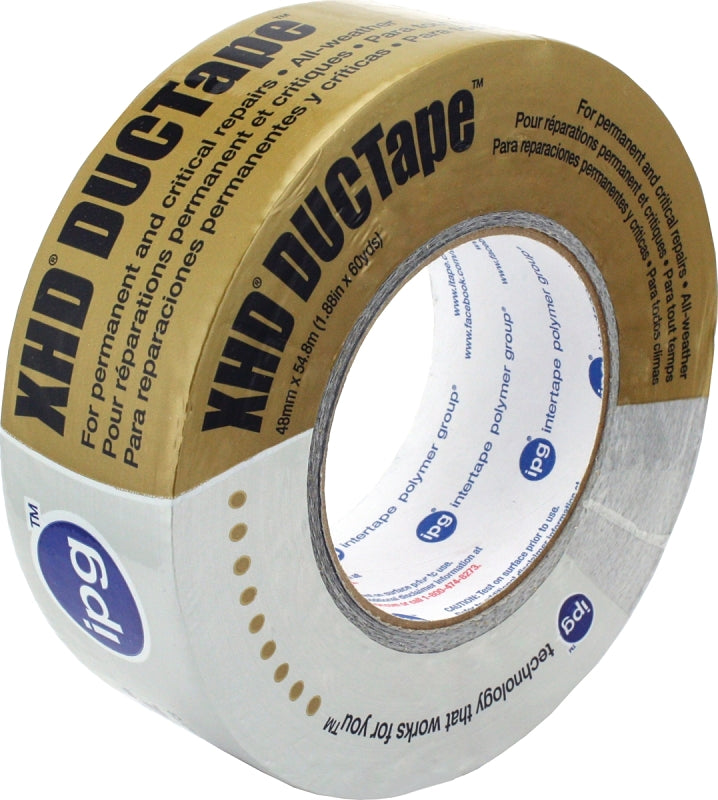 IPG 9603 Duct Tape, 60 yd L, 2.83 in W, Cloth Backing, Silver