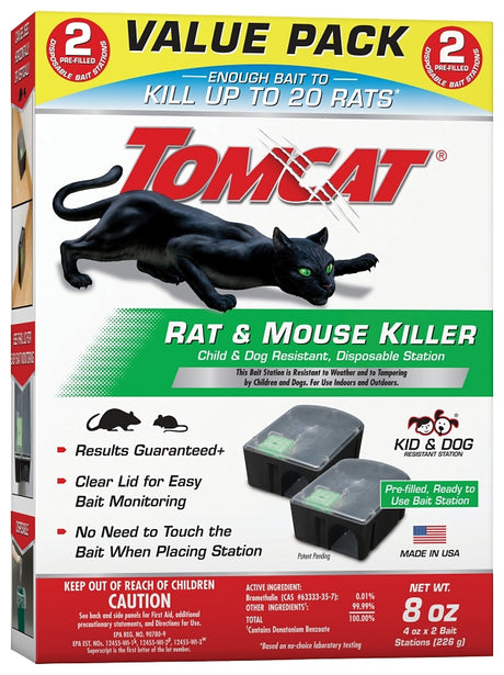 Tomcat 4388404 Mouse Killer Disposable Station, 4 oz Bait