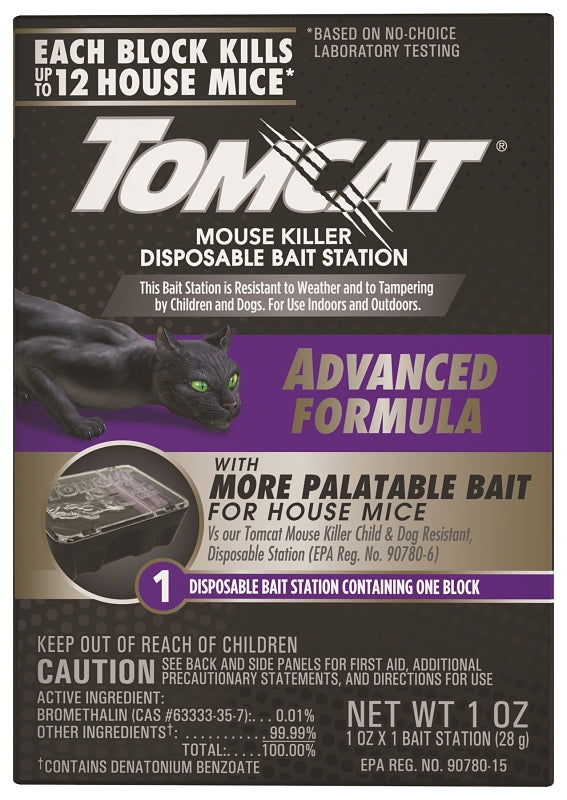 Tomcat 0373805 Mouse Killer Disposable Bait Station, 12 Mice Bait, Purple/Violet