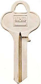 Hy-Ko 11010LO1 Key Blank, Brass, Nickel, For: Lori Cabinet, House Locks and Padlocks, Pack of 10