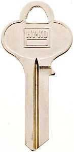 Hy-Ko 11010LO1 Key Blank, Brass, Nickel, For: Lori Cabinet, House Locks and Padlocks, Pack of 10