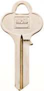 Hy-Ko 11010LO1 Key Blank, Brass, Nickel, For: Lori Cabinet, House Locks and Padlocks, Pack of 10