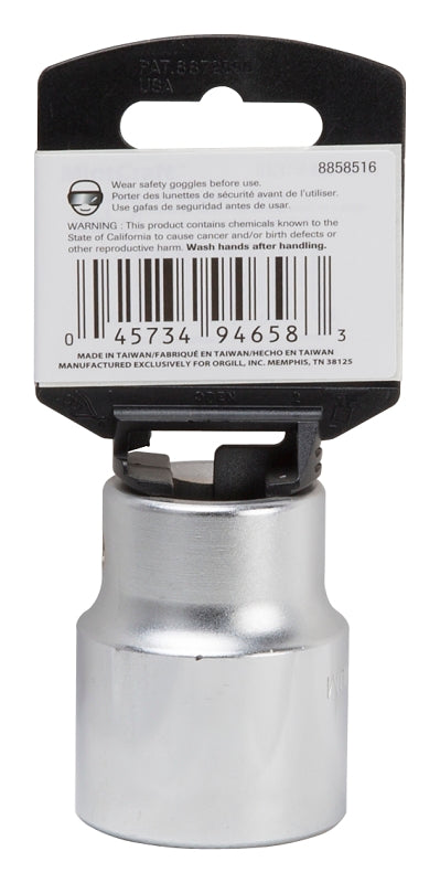 Vulcan MT-SS6040 Drive Socket, 1-1/4 in Socket, 3/4 in Drive, 12-Point, Chrome Vanadium Steel, Chrome