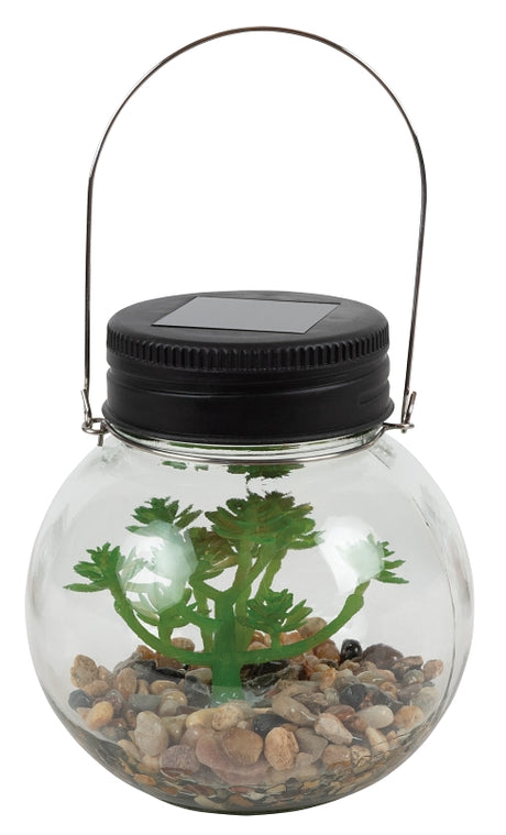 Boston Harbor 26147 Jar, Ni-Mh Battery, 1-Lamp, LED Lamp, Glass Stone Succulent Stainless Steel Fixture, Pack of 6