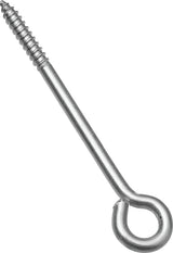 National Hardware N220-780 Lag Screw Eye, 1/4 in Thread, 1-1/2 in L Thread, 1/2 in ID Dia Eye, 4.01 in L Shank