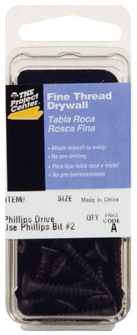 HILLMAN No. 6 X 2-1/2 in. L Phillips Fine Drywall Screws 6 pk, Pack of 10