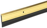 Frost King A62/36GAH Door Sweep, 36 in L, 2 in W, Aluminum Flange, Vinyl Insert, Bright Gold Insert Color