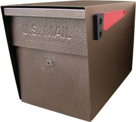 Mail Boss Packagemaster Series 7108 Mailbox, Steel, Bronze, 11-1/4 in W, 21 in D, 13-3/4 in H