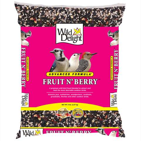 Wild Delight Fruit N Berry Assorted Species Sunflower Seeds Wild Bird Food 5 lb