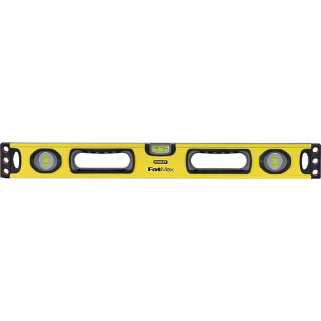 STANLEY 43-524 Box Beam Level, 24 in L, 3-Vial, 2-Hang Hole, Non-Magnetic, Aluminum, Yellow