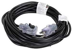 PowerZone ORECPL502628 Extension Cord, 16 AWG Cable, 40 ft L, 13 A, 125 V, Black