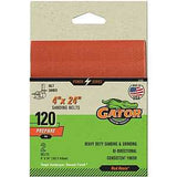 Gator 3185 Sanding Belt, 4 in W, 24 in L, 120 Grit, Fine, Aluminum Oxide Abrasive