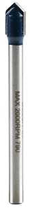 Bosch GT300 Drill Bit, 1/4 in Dia, 2-1/4 in OAL, Glass Bit, 1/4 in Dia Shank, Flat Shank