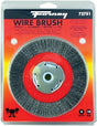 Forney 72751 Wire Bench Wheel Brush, 6 in Dia, 1/2 to 5/8 in Arbor/Shank, 0.008 in Dia Bristle