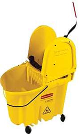 Rubbermaid FG757788YEL Mop Bucket and Wringer Combo, 35 qt Capacity, Rectangular, Polypropylene Bucket/Pail