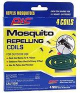 Pic C-4-36 Mosquito Repelling Coil, Includes: (4) Mosquito Coils and (2) Stands