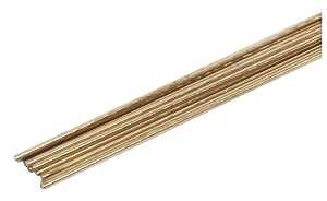 Forney 48300 Gas Brazing Rod, 3/32 in Dia, 18 in L, Brass
