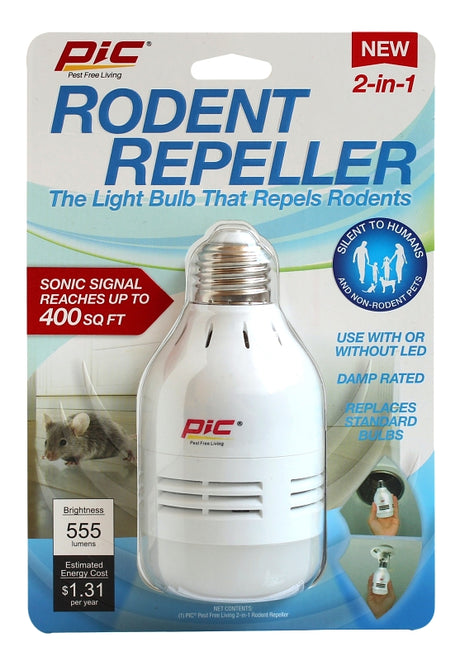 Pic LED-RR Rodent Repeller Bulb, 9 W, LED Lamp, 550 Lumens