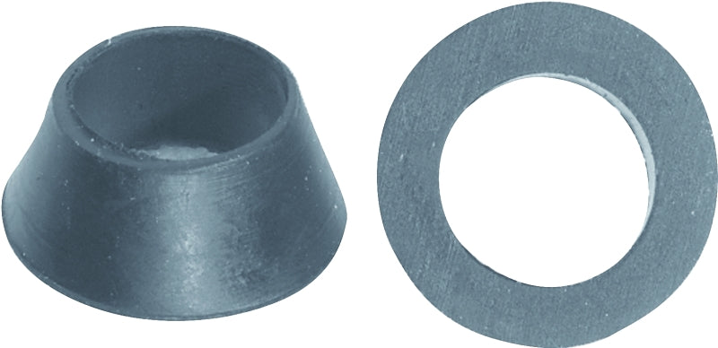 Danco 38807B Faucet Washer, 1/2 in ID x 7/8 in OD Dia, 3/8 in Thick, Rubber, For: 1/2 in OD Tubing into Ballcock, Pack of 5