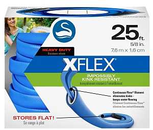 Swan CSNXF58025 Heavy-Duty Garden Hose, 5/8 in, 25 ft L, Female, Polymer, Blue