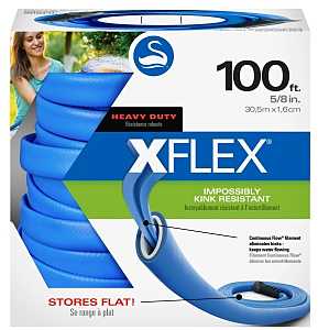 Swan XFlex CSNXF58100 Heavy-Duty Hose, 5/8 in, 100 ft L, Polymer, Blue