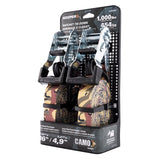 Keeper 47322 Ratchet Tie-Down with Open Handle, 1-1/4 in W, 16 ft L, Camo, 1000 lb Working Load, J-Hook End