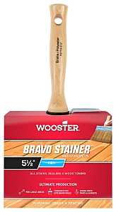 Wooster F5119-5-1/2 Paint Brush, 5-1/2 in W, 3-1/4 in L Bristle, China/Polyester Bristle, Threaded Handle