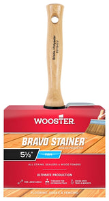 Wooster F5119-5-1/2 Paint Brush, 5-1/2 in W, 3-1/4 in L Bristle, China/Polyester Bristle, Threaded Handle