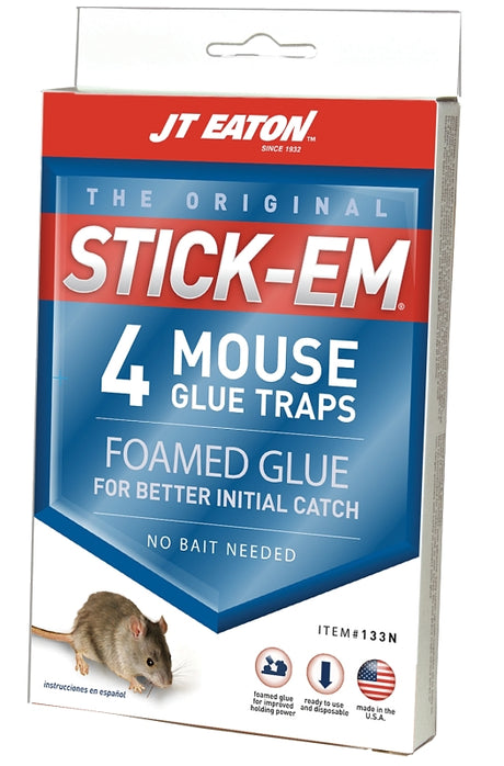 J.T. Eaton 133N Glue Trap, 3-1/4 in W, 4-1/2 in H, Pack of 24