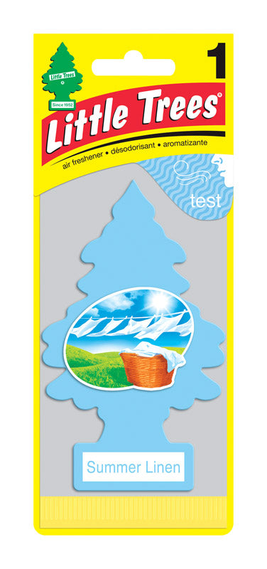 Little Trees Summer Linen Scent Car Air Freshener Solid 1 pk, Pack of 24