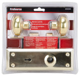 ProSource 6870372-3L Mortise Interior Lockset, Polished Brass, Steel, KW1 Keyway, Brass