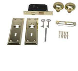 ProSource 6870372-3L Mortise Interior Lockset, Polished Brass, Steel, KW1 Keyway, Brass