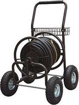 Landscapers Select TC4719A Hose Reel Cart, 250 ft L Hose, 250 ft Hose, Manual Crank Winding, Steel