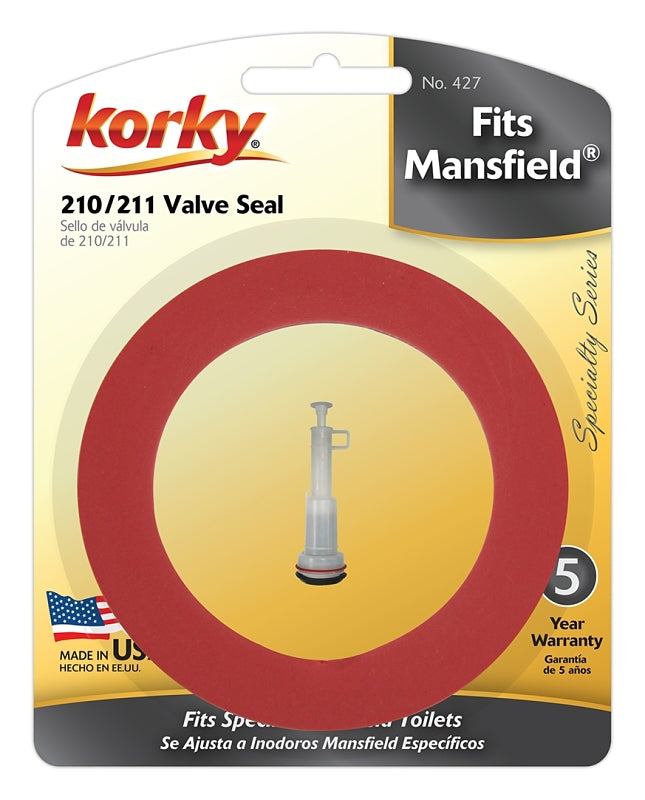 Korky 427BP Valve Seal, Rubber, Red, For: Mansfield 210/211 Flush Valves, Pack of 10