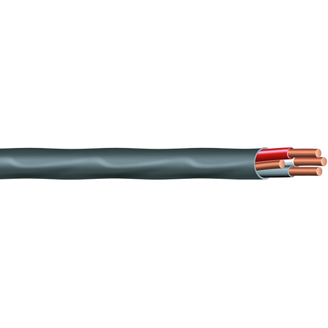 Southwire 63949232 Sheathed Cable, 8 AWG Wire, 3 -Conductor, 50 ft L, Copper Conductor, PVC Insulation