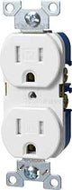 Eaton Wiring Devices TRBR15W-BXSP Duplex Receptacle, 2 -Pole, 15 A, 125 V, Back, Side Wiring, NEMA: 5-15R, White