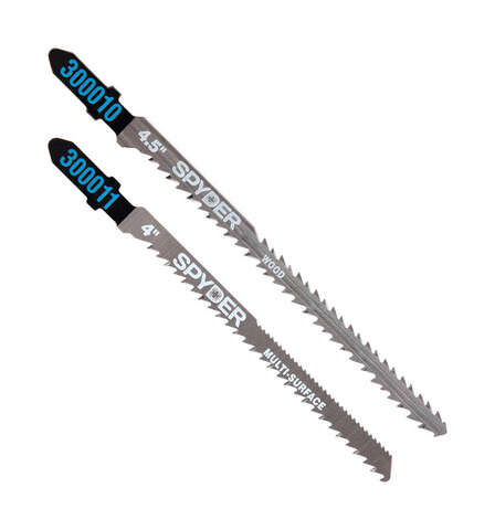 Spyder 4.5 in. Metal T-Shank Double Sided Jig Saw Blade 10 TPI 2 pk