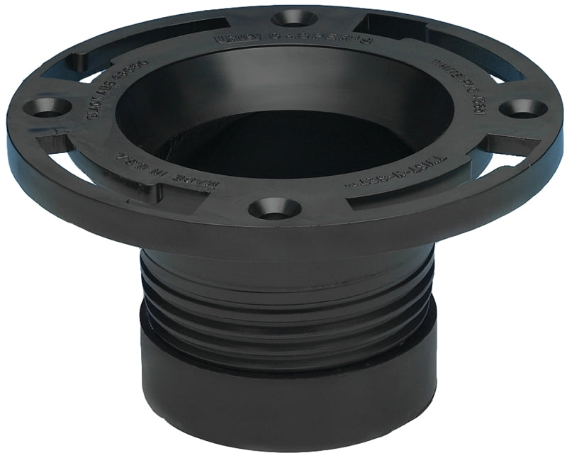 Oatey 43650 Closet Flange, 4 in Connection, ABS, Pack of 2