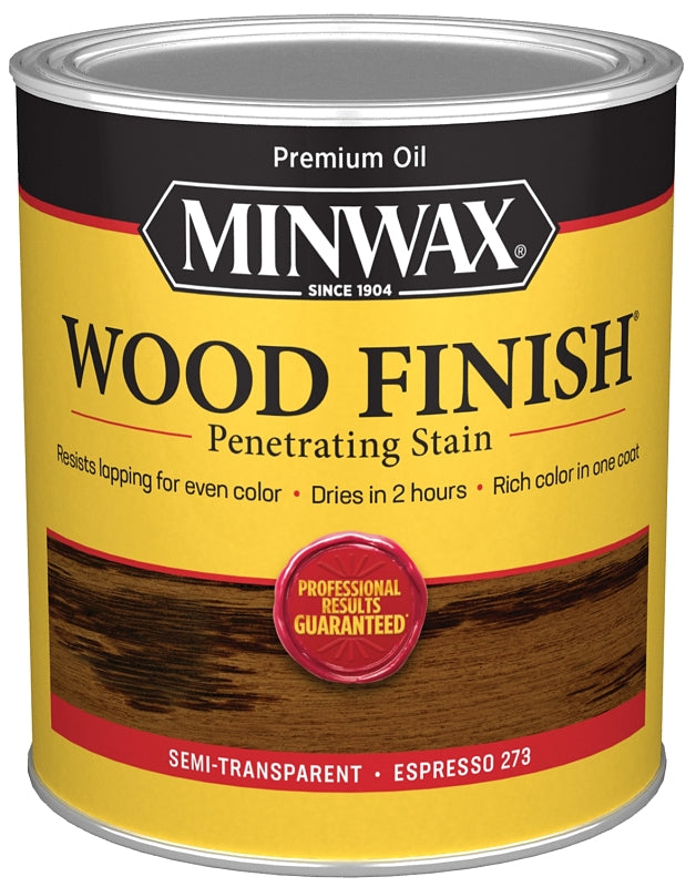 Minwax 700504444 Wood Stain, Espresso, Liquid, 1 qt Can