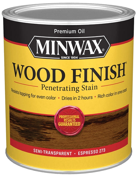 Minwax 700504444 Wood Stain, Espresso, Liquid, 1 qt Can