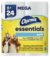 Charmin Essentials Soft 60251 Toilet Paper, Paper, Pack of 3