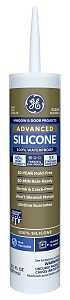 GE Advanced Silicone 2 2811092 Window & Door Sealant, Clear, 24 hr Curing, 10.1 fl-oz Cartridge, Pack of 12